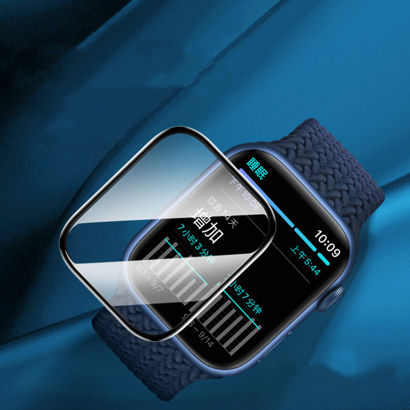 واقي شاشة لساعة أبل سلسلة 9 8  - مراجعة Smartwatch Screen Film وسعره