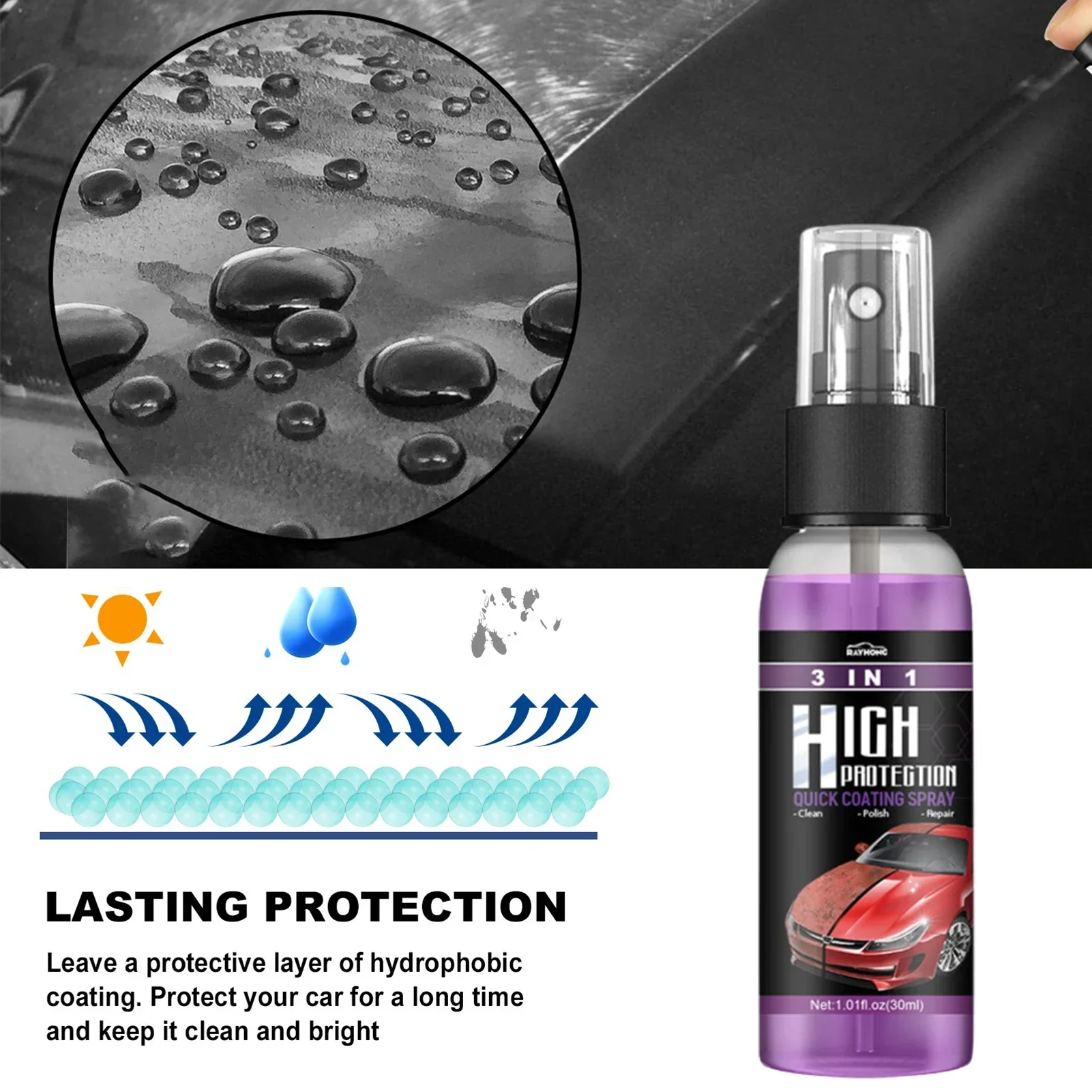 رذاذ طلاء سيراميك للسيارات 3 ف - مراجعة Nano Liquid Coating وسعره
